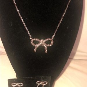 My Flat in London Rope Bow Necklace and Earrings
